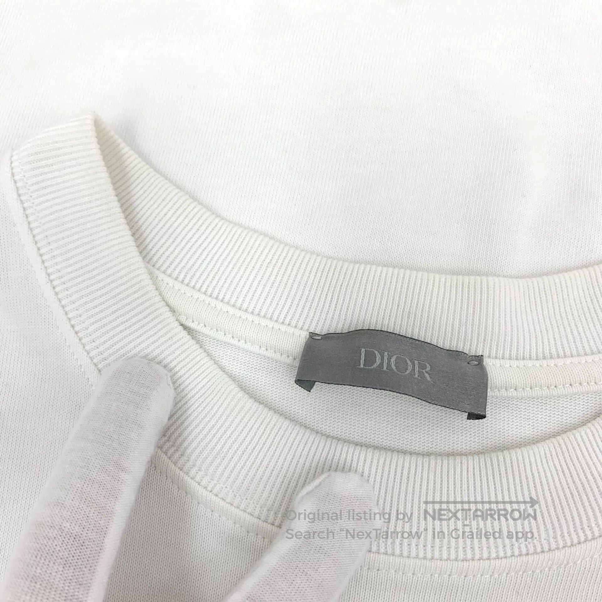 Dior Dior White Floral Flock Cotton Round Neck Short-Sleeve T-S Size US S / EU 44-46 / 1 - 9 Thumbnail