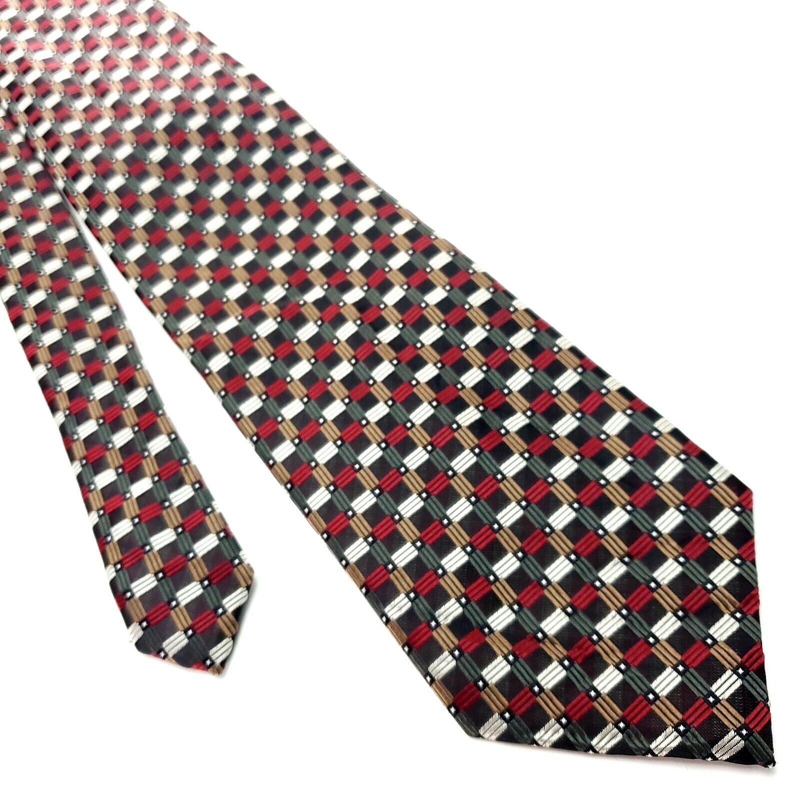 Haggar Haggar Multi Colored Polyester Tie Woven Graphic Check Size ONE SIZE - 1 Thumbnail