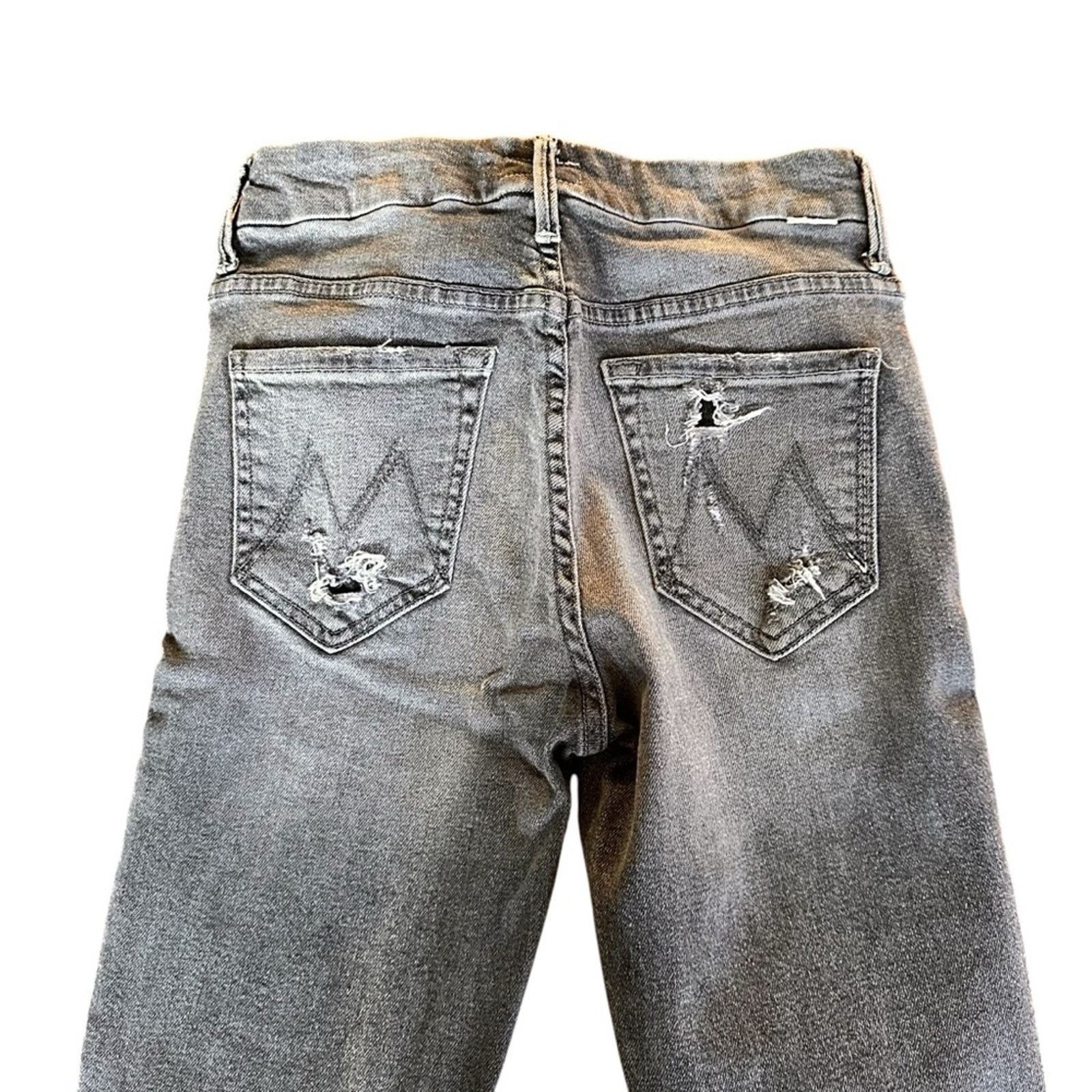 MOTHER MOTHER High Waisted Looker Ankle Chew Jeans - Size 24 Size 24" / US 00 / IT 34 - 12 Thumbnail