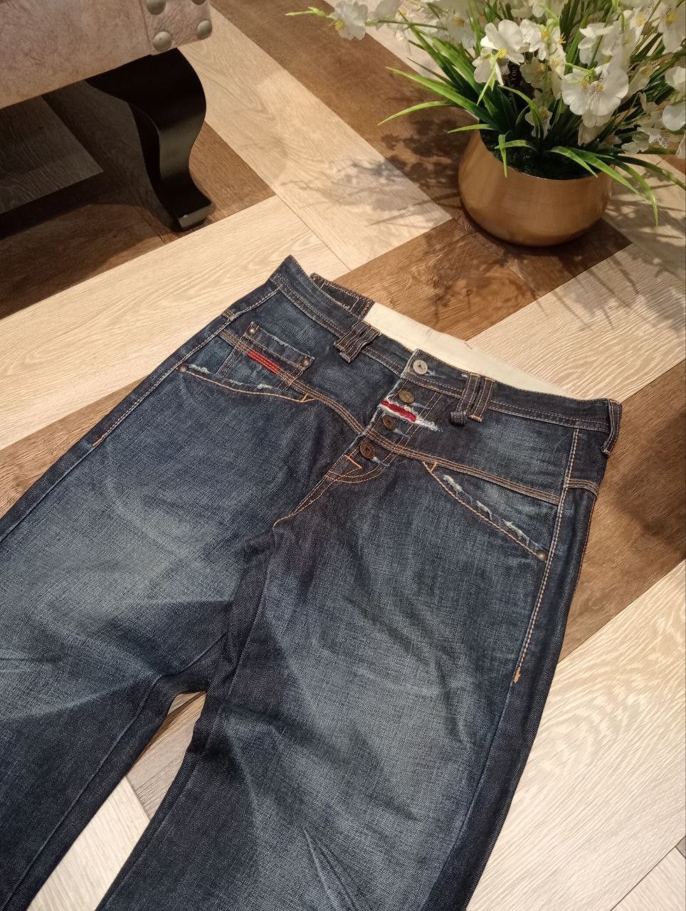 Marithe + Francois Girbaud MARITHE FRANCOIS GIRBAUD JEANS MULTI-BUTTON BLUE DENIM Size US 31 - 4 Thumbnail