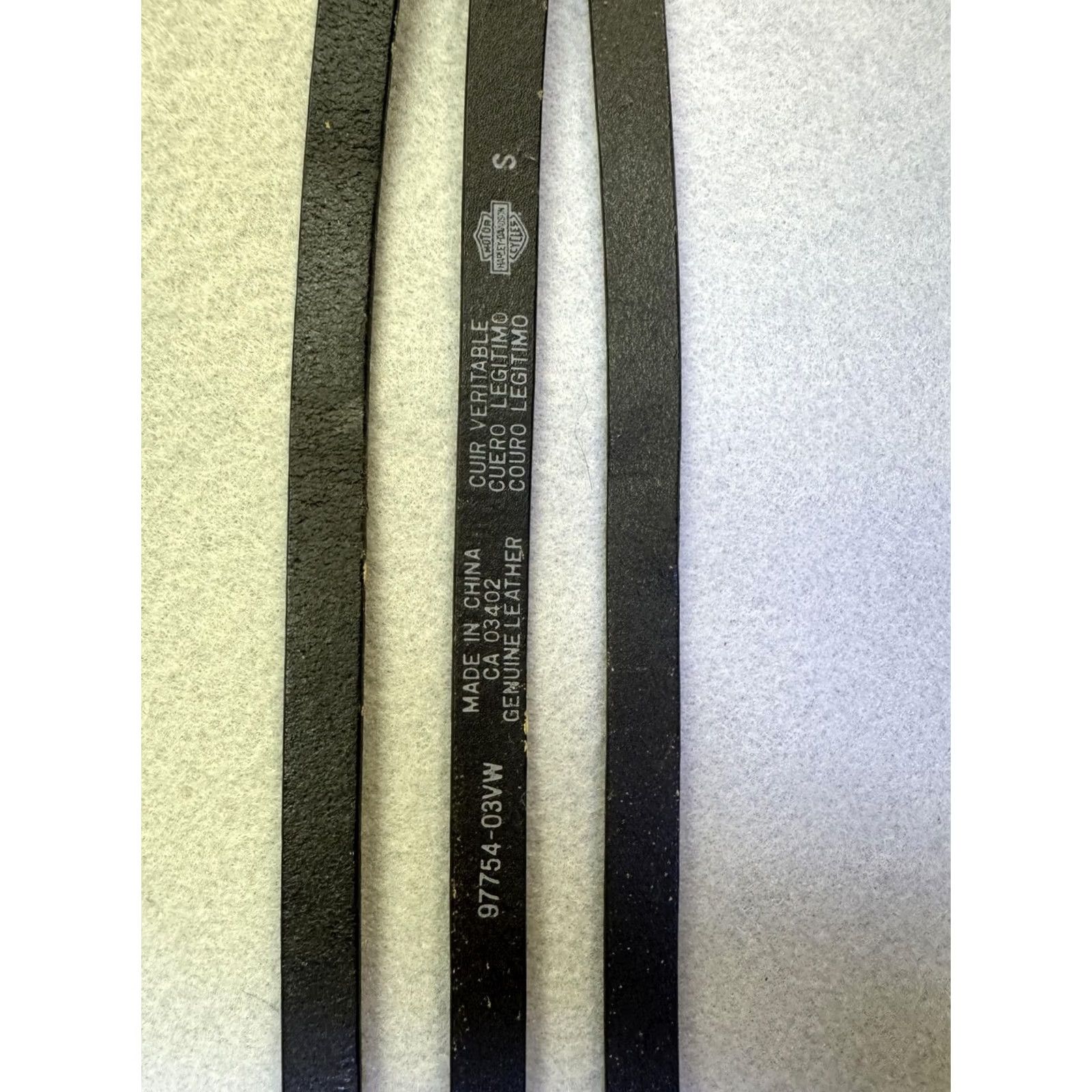 Harley Davidson Harley-Davidson Belt Womens Small Black Leather Triple Strap Ring 97754-03VW Size ONE SIZE - 6 Thumbnail