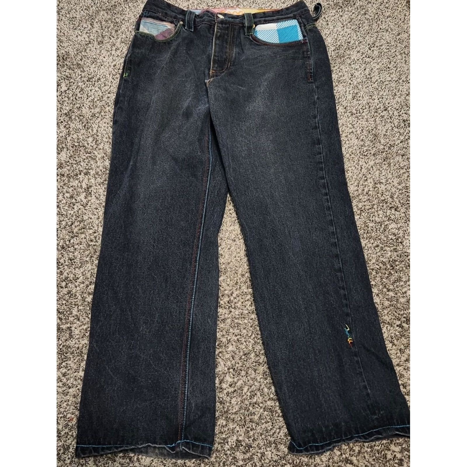 Coogi COOGI Jeans 34x33 Denim Embroidered Ho p Hop Baggy Straight Hip Hop Pockets Blue Men Regular Size US 34 / EU 50 - 2 Thumbnail