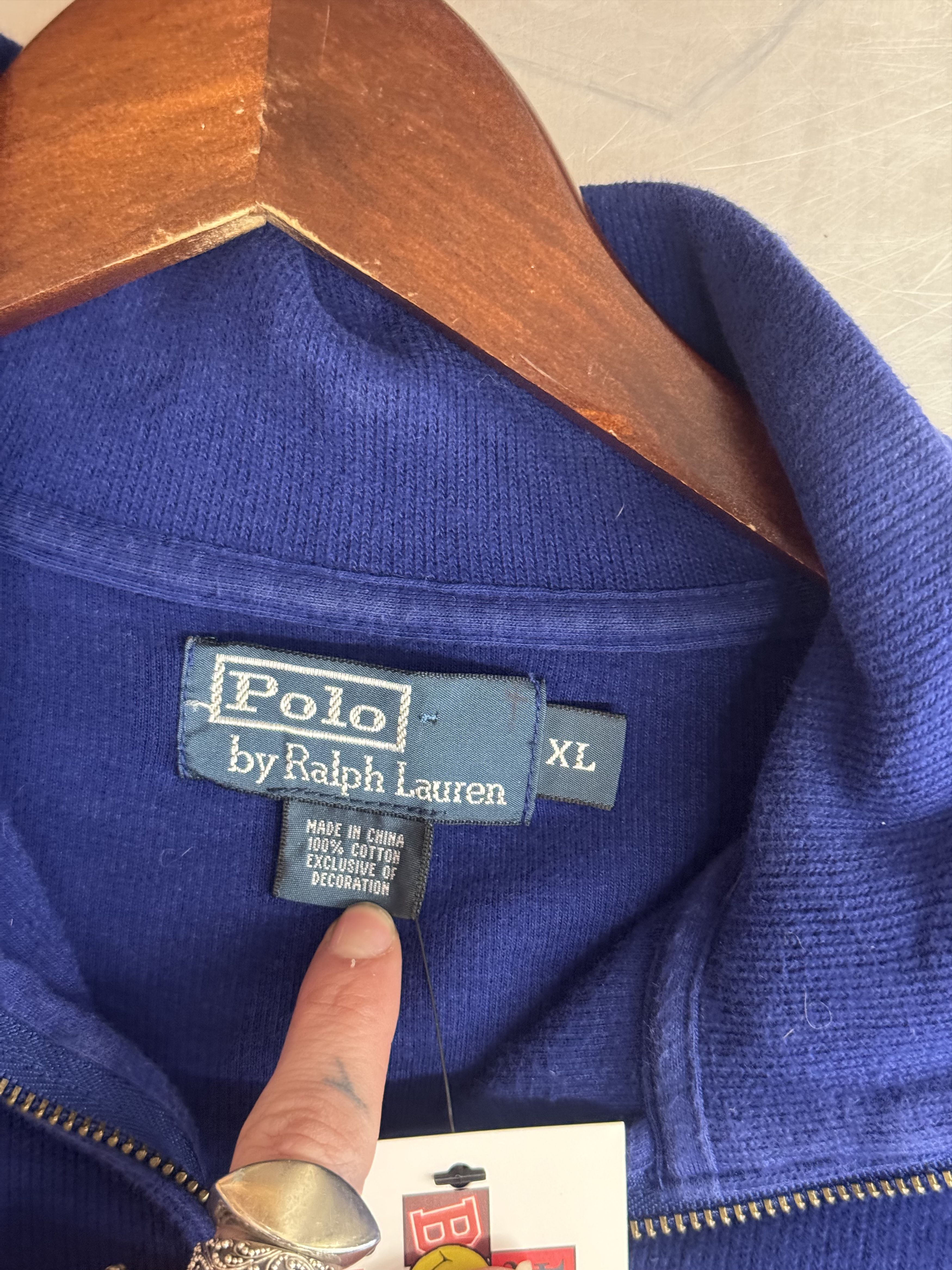 Polo Ralph Lauren Vintage RL Quarter Zip Size US XL / EU 56 / 4 - 3 Thumbnail