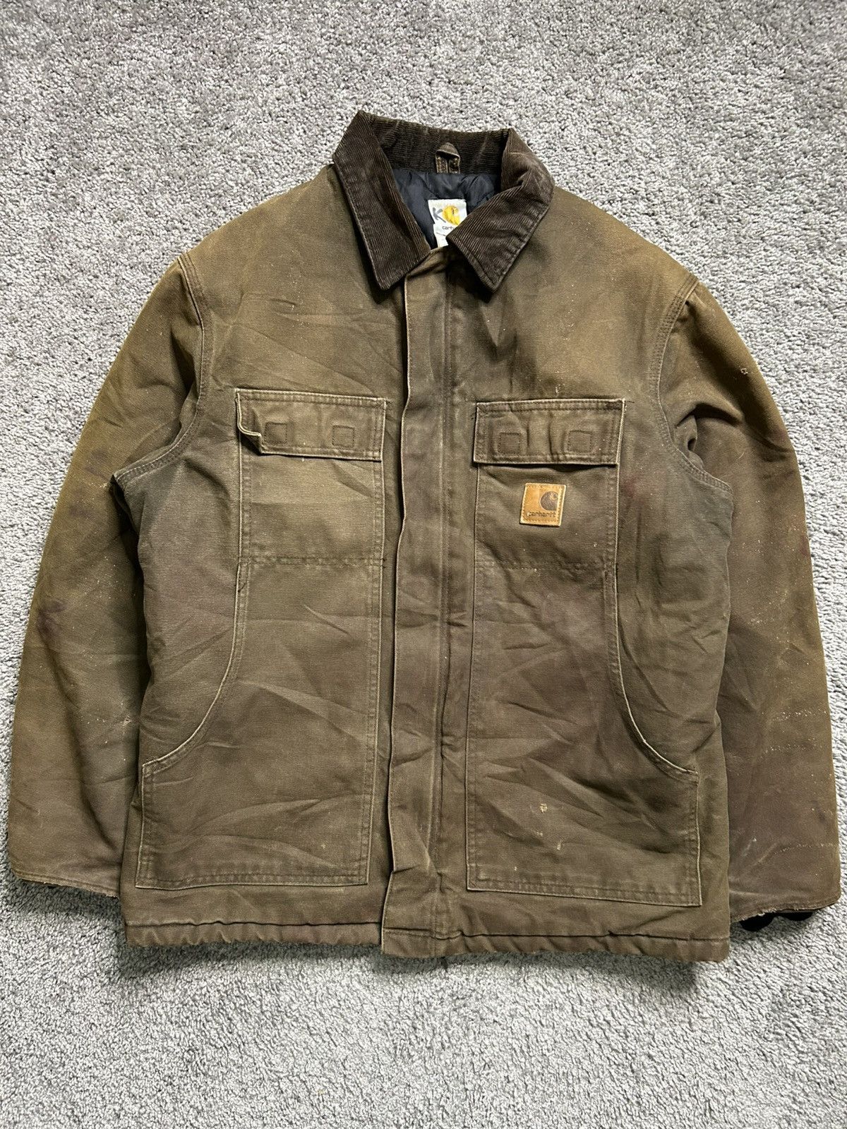 Carhartt Vintage 90s Carhartt Arctic Chore Jacket Earth Brown Quilt Size US M / EU 48-50 / 2 - 1 Thumbnail