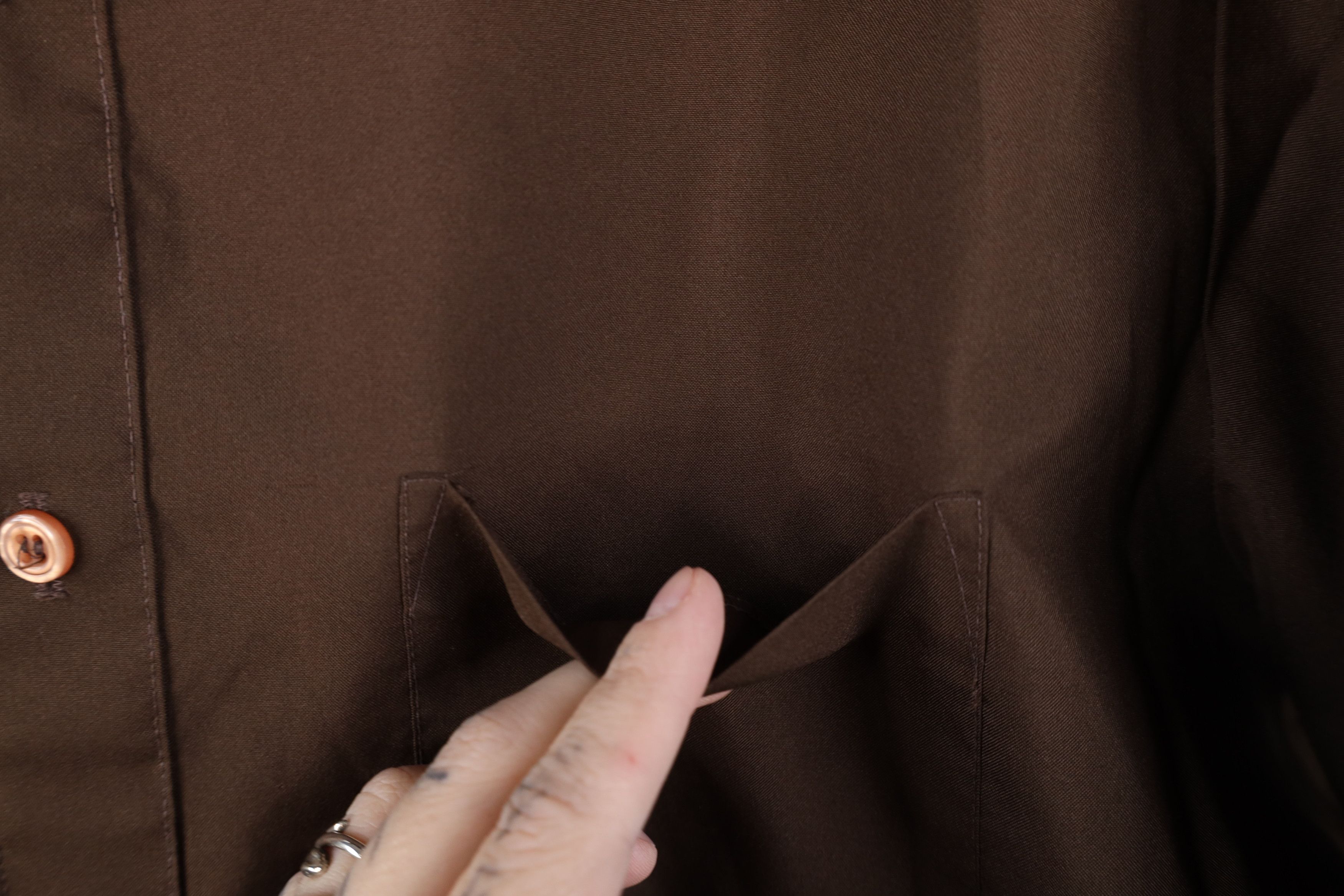 Vintage Vintage 70s Streetwear Touch Short Sleeve Button Shirt Brown Size US M / EU 48-50 / 2 - 6 Thumbnail