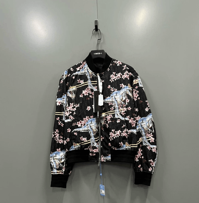Club Sorayama × Dior Dior x Hajime Sorayama Dinosaur Bomber Jacket