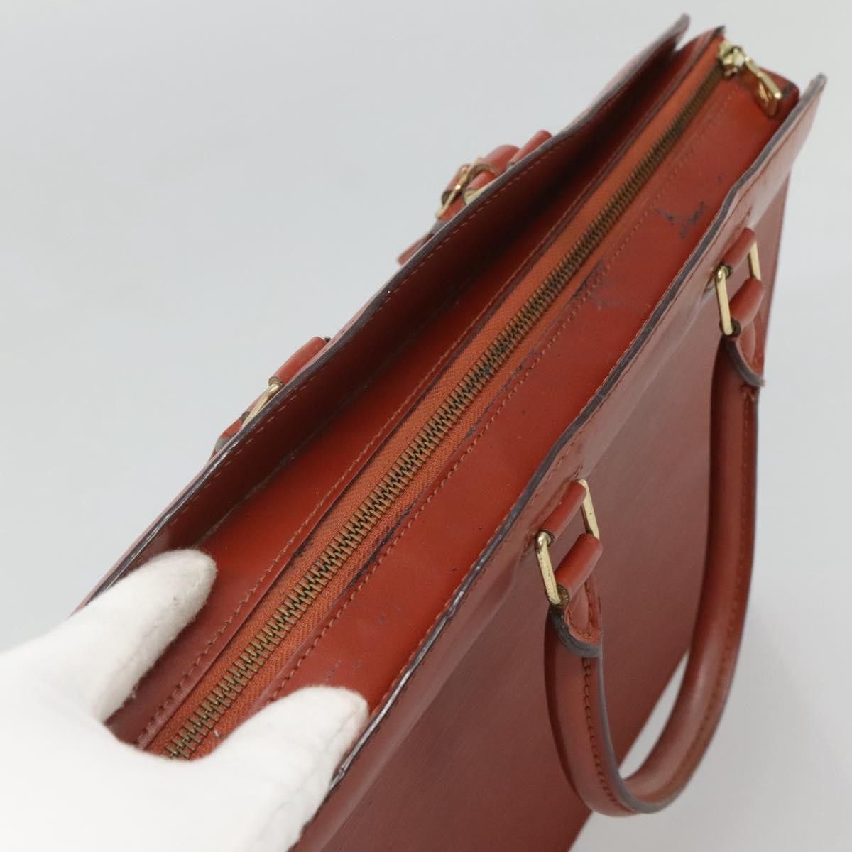 Louis Vuitton LOUIS VUITTON Epi Riviera Hand Bag Brown M48183 Size ONE SIZE - 6 Thumbnail