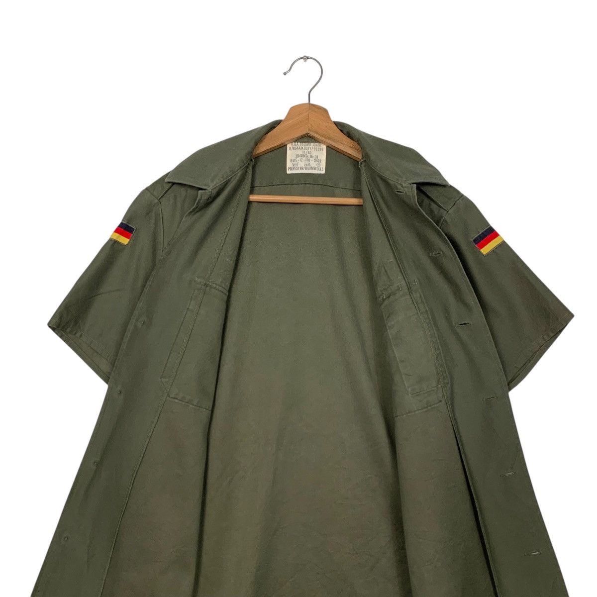 Vintage 80's R&A BECKER GmbH German Army Field Shirt #2726-C123 Size US L / EU 52-54 / 3 - 12 Thumbnail
