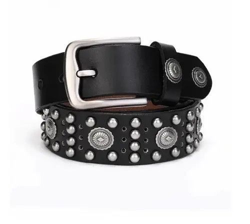 Japanese Brand × Leather Metal Rivet Cowboy Belt Size ONE SIZE - 2 Thumbnail
