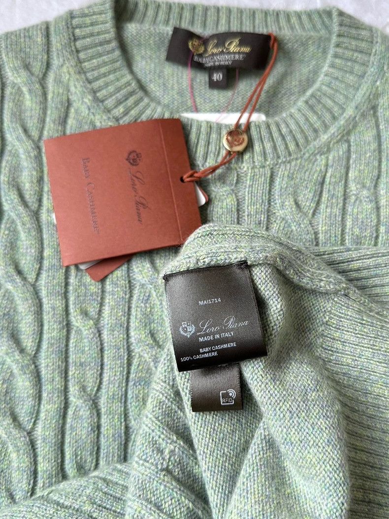 Loro Piana LORO PIANA Ms.Treccia's round neck sweater in small cashme Size XS / US 0-2 / IT 36-38 - 4 Thumbnail
