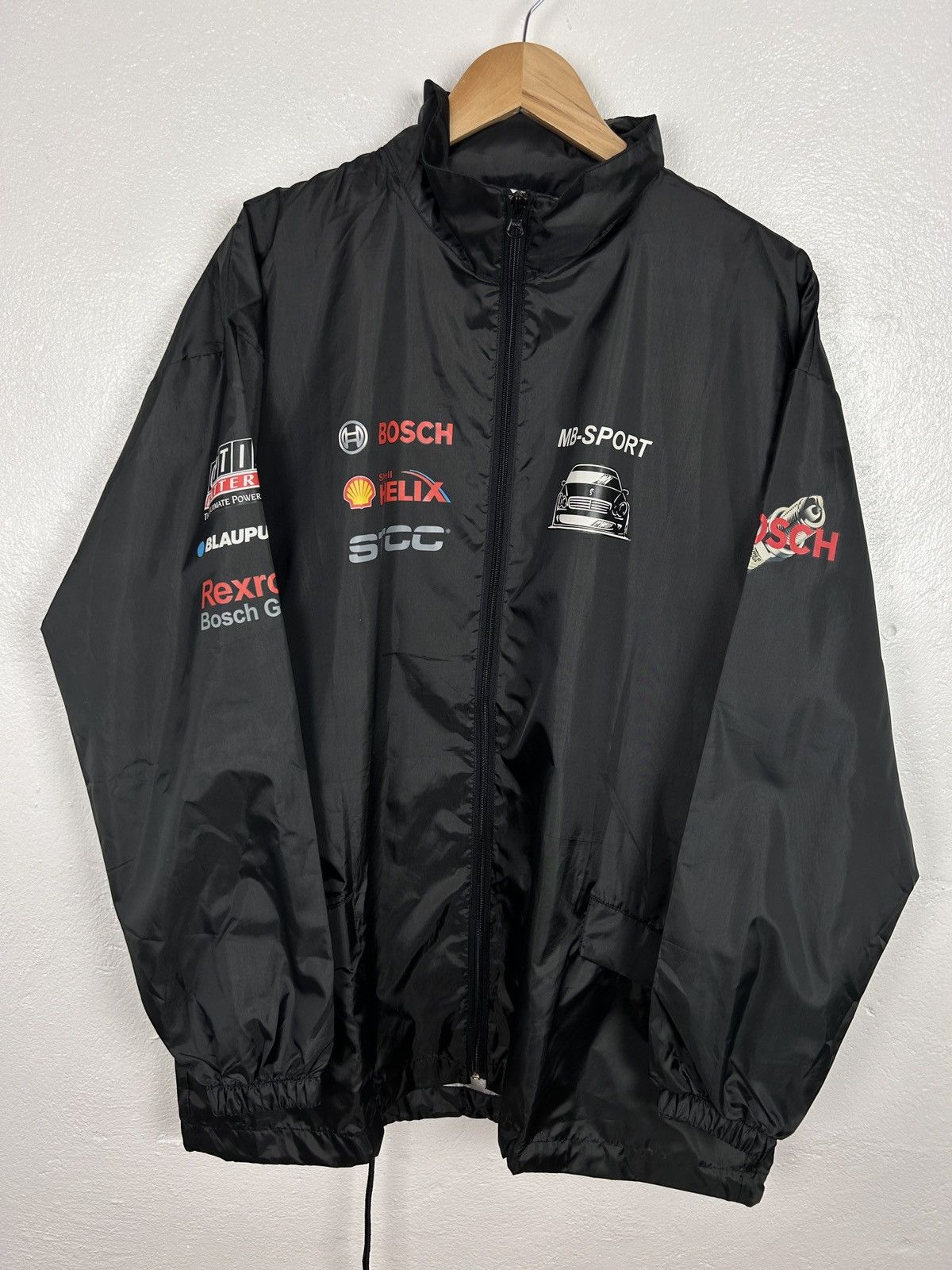 Mercedes-Benz Vintage Bosch Motorsport Mercedes Racing Jacket In Black Size US XL / EU 56 / 4 - 1 Thumbnail