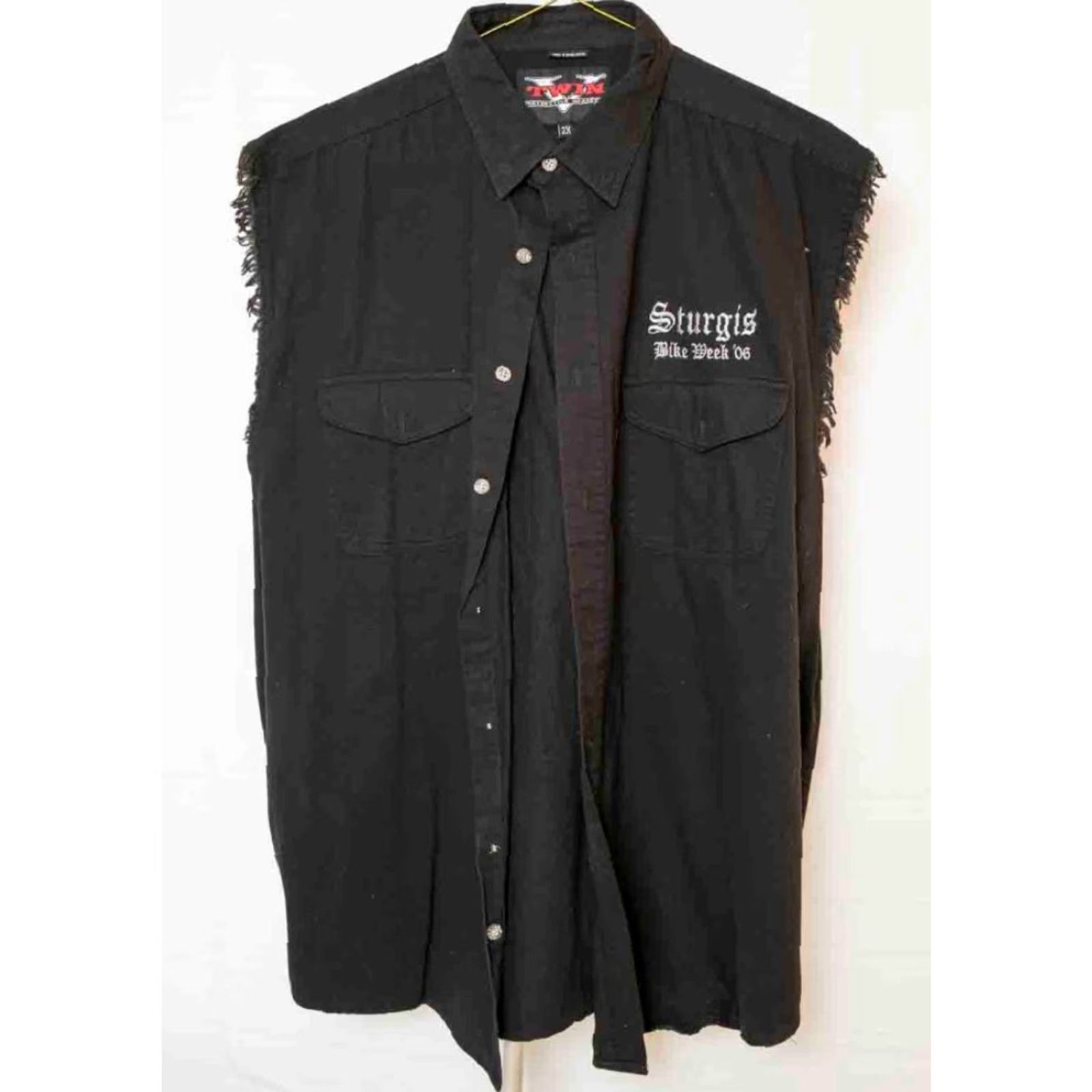 Vintage VINTAGE Motorcycle Biker Hog Shirt 2006 Sturgis Bike Week Cutoff 2XL XXL Black 2XL Big & Tall Mens Shirt Harley Davidson? Size US XXL / EU 58 / 5 - 2 Thumbnail