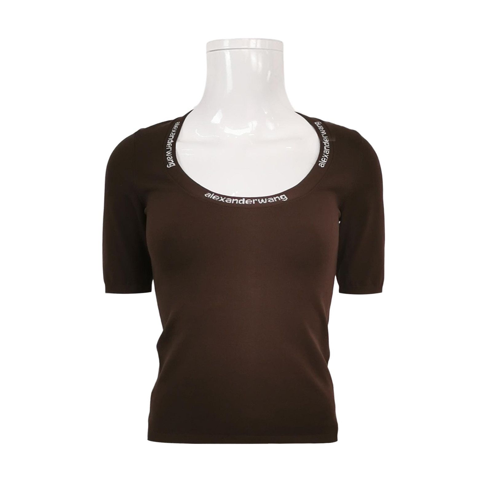 Alexander Wang Alexander Wang Logo Knit Top Size S Size S / US 4 / IT 40 - 1 Thumbnail