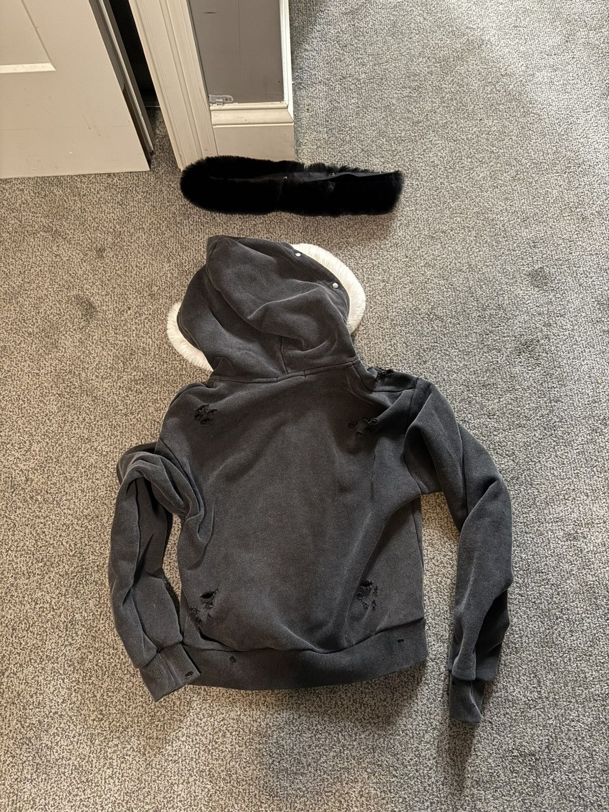Other 44 BRAND ASH Full Zip Hoodie Removable Fur Trim Men’s Small Size US S / EU 44-46 / 1 - 2 Thumbnail