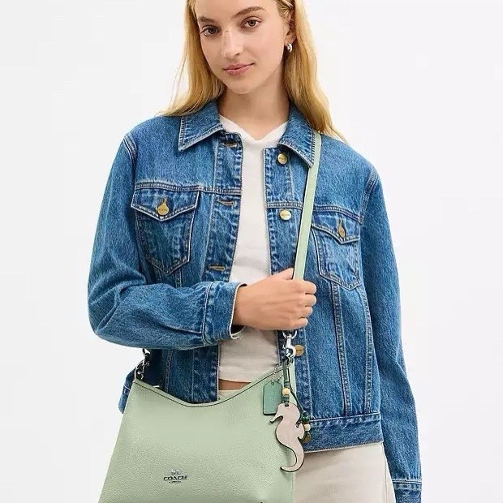Coach NWT Coach Laurel Shoulder Bag Seahorse Charm CBH82 Size ONE SIZE - 8 Thumbnail