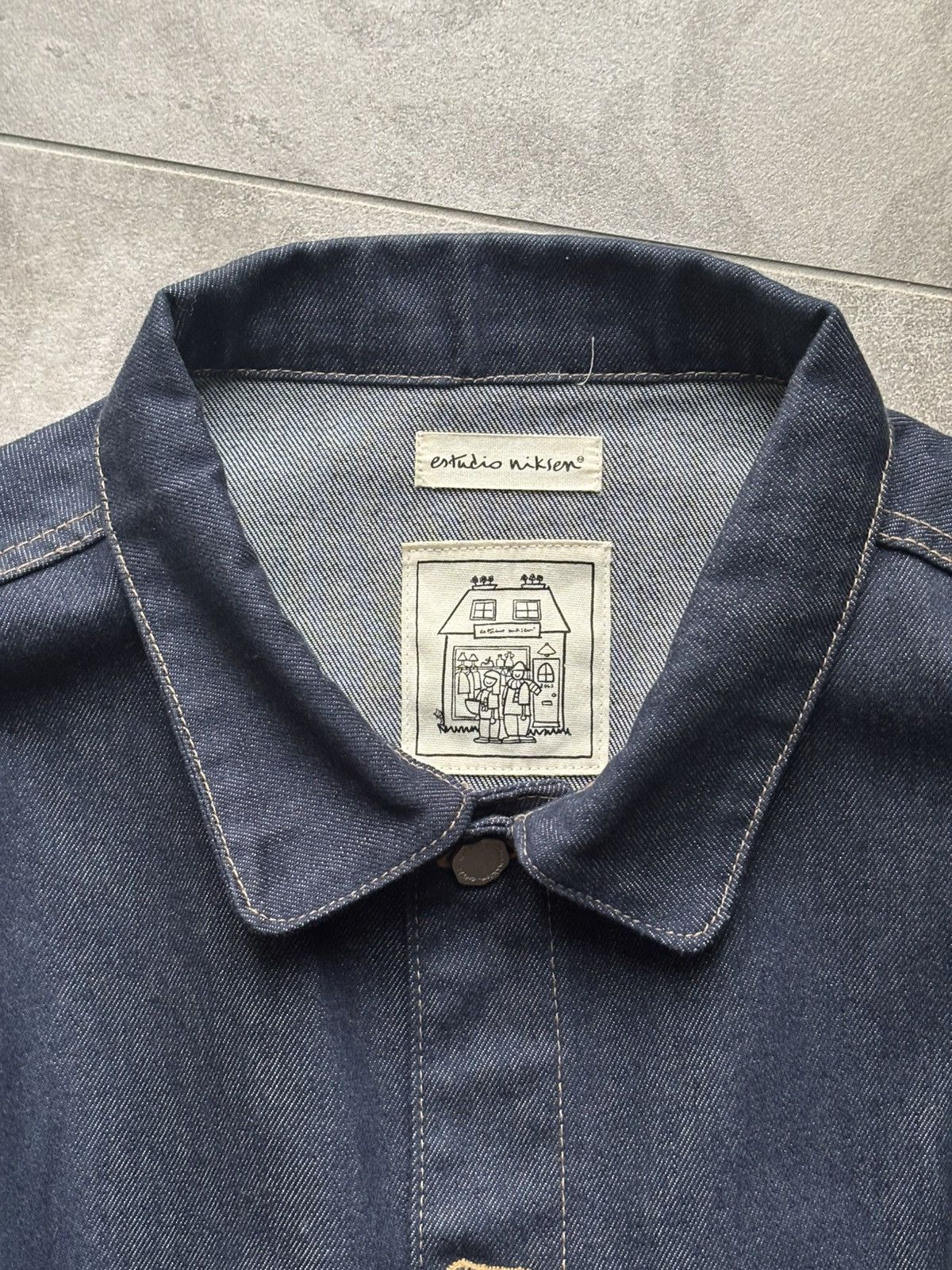 Other Estudio Niksen Raw Indigo Denim In-Stitch Jacket Size US M / EU 48-50 / 2 - 3 Thumbnail