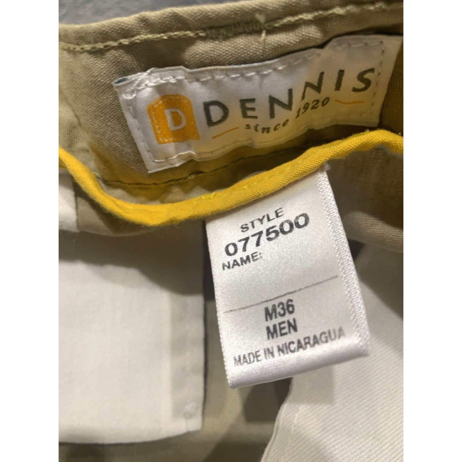 Vintage DENNIS Khaki Pants 36 Pleated Workwear Regular Fit Mens Size US 36 / EU 52 - 6 Thumbnail