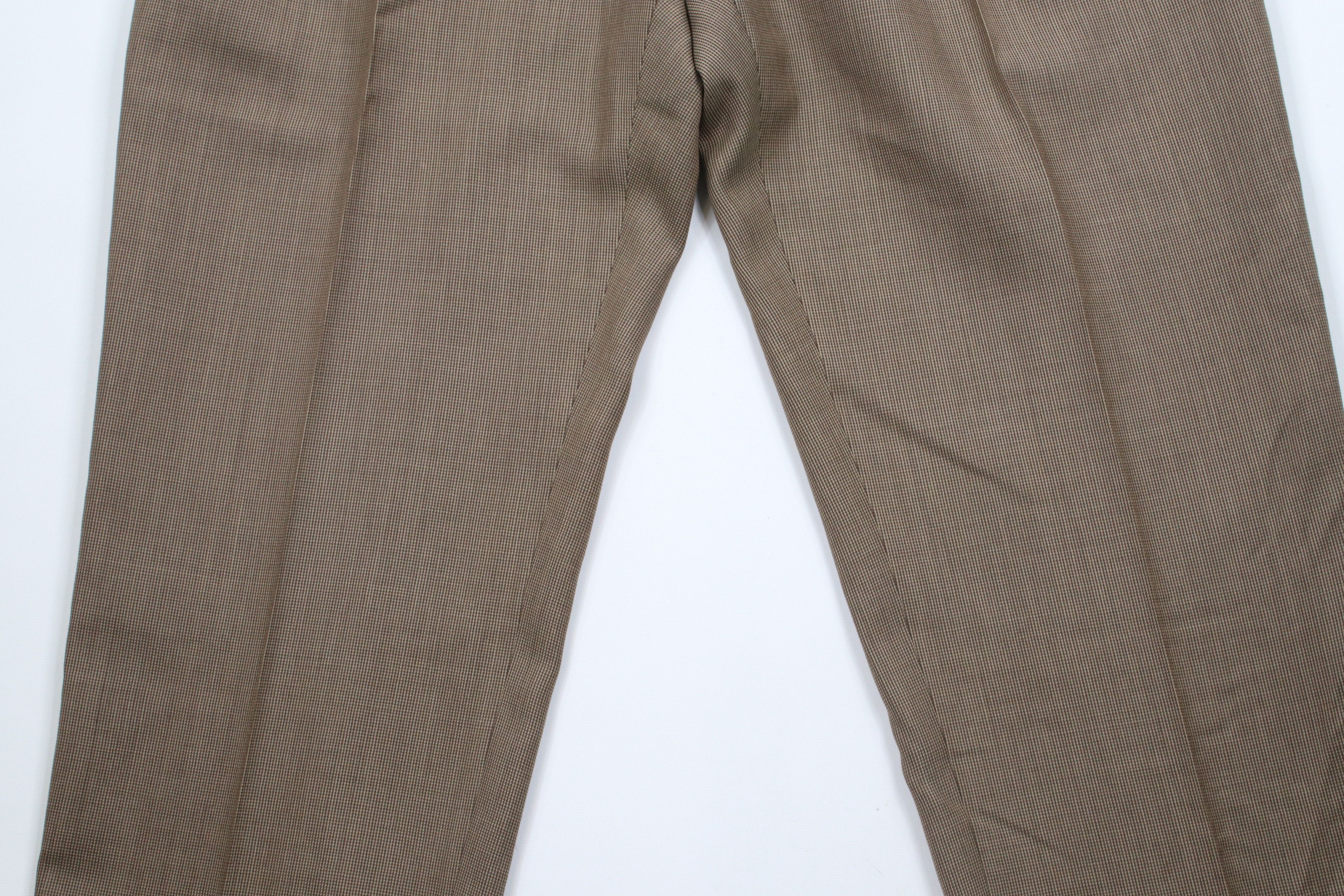 Vintage Vintage 90s Streetwear Wool Wide Leg Chino Pants Brown Size US 36 / EU 52 - 3 Thumbnail