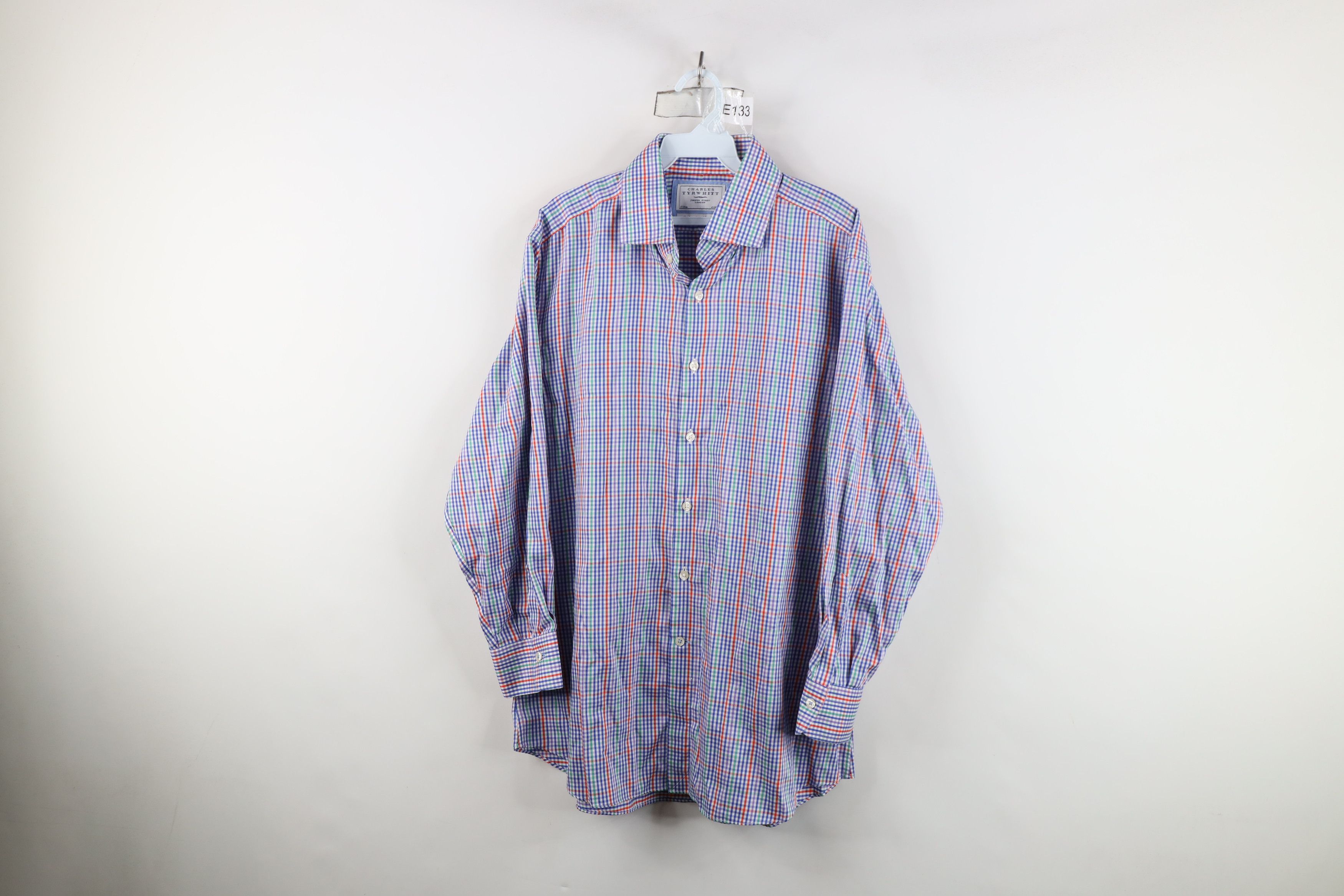 Charles Tyrwhitt Charles Tyrwhitt Fit Rainbow Plaid Collared Button Shirt Size US M / EU 48-50 / 2 - 1 Thumbnail
