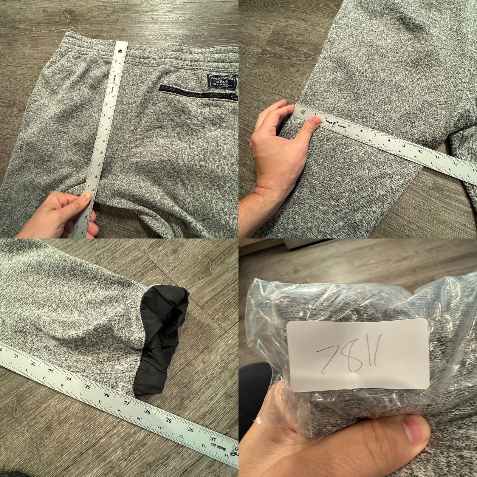 Abercrombie & Fitch Abercrombie & Fitch Pants Mens Large Gray Sweatpants Jogger Fleece Lounge 32x28 Size US 33 - 8 Thumbnail