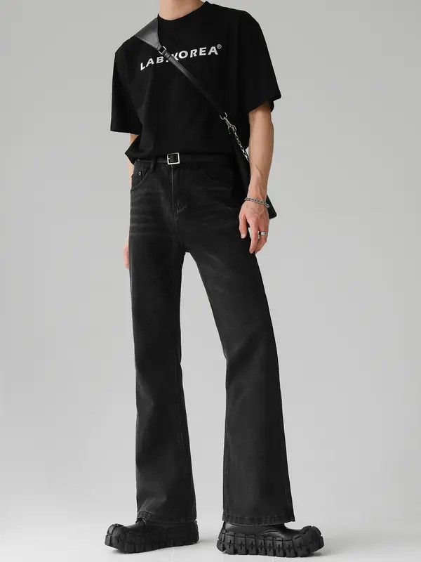Japanese Brand Shii American retro loose cleanfit flared jeans for men Size US 32 / EU 48 - 7 Thumbnail