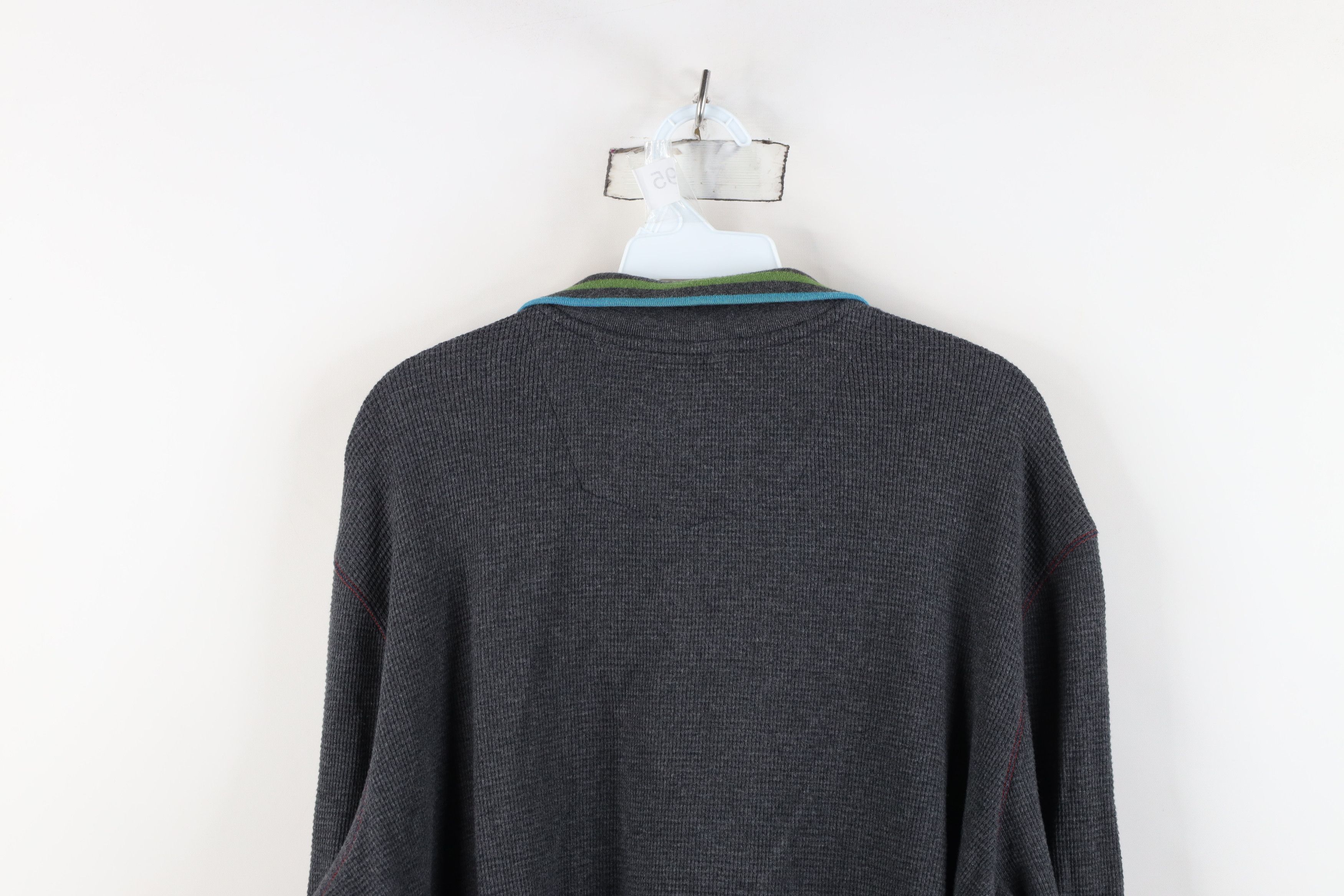 Robert Graham Robert Graham Thermal Waffle Knit Half Zip Pullover Sweater Size US L / EU 52-54 / 3 - 14 Thumbnail
