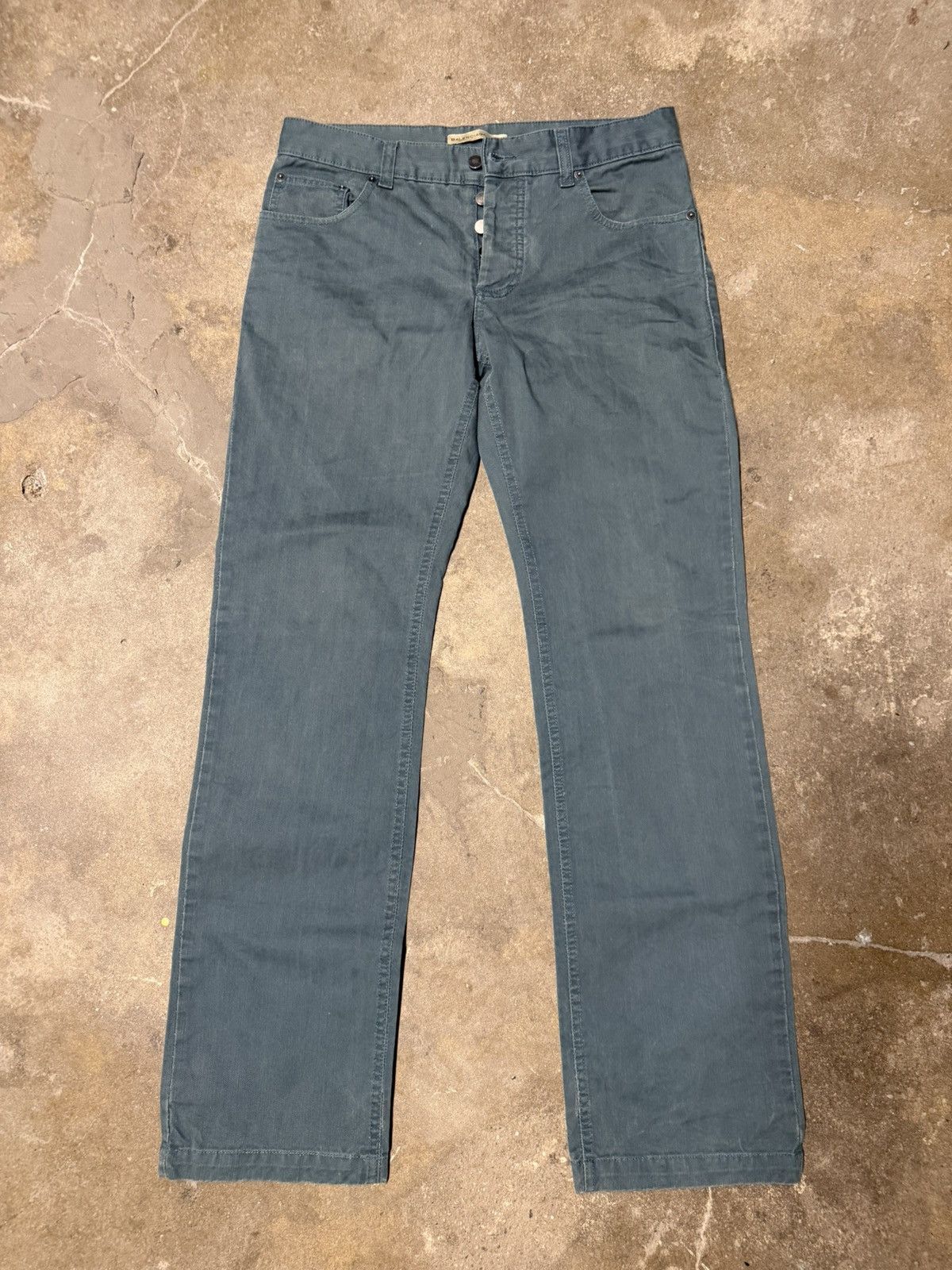 Balenciaga Balenciaga B Logo Slim Fit Twill Pants Green Size 50 (34) Size US 32 / EU 48 - 1 Thumbnail