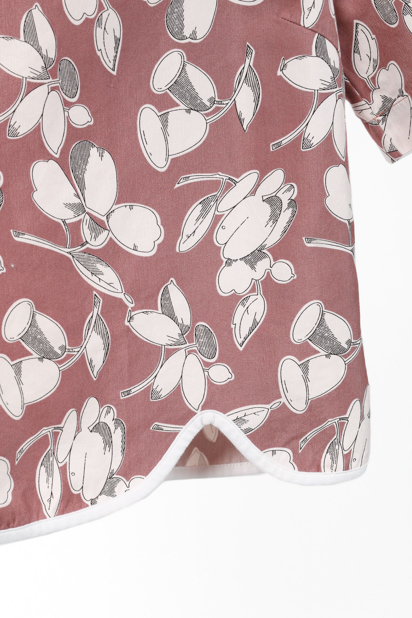 Marni Marni Mauve Cotton & Silk Floral-Print Asymmetrical Top Size XS / US 0-2 / IT 36-38 - 5 Thumbnail