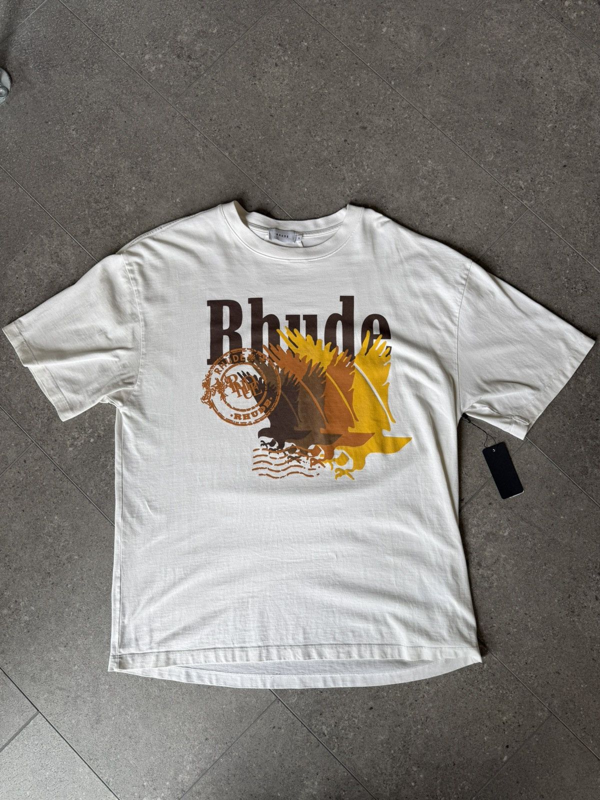 Rhude RHUDE STAMP EAGLE LOGO TEE SIZE XL Size US XL / EU 56 / 4 - 1 Thumbnail