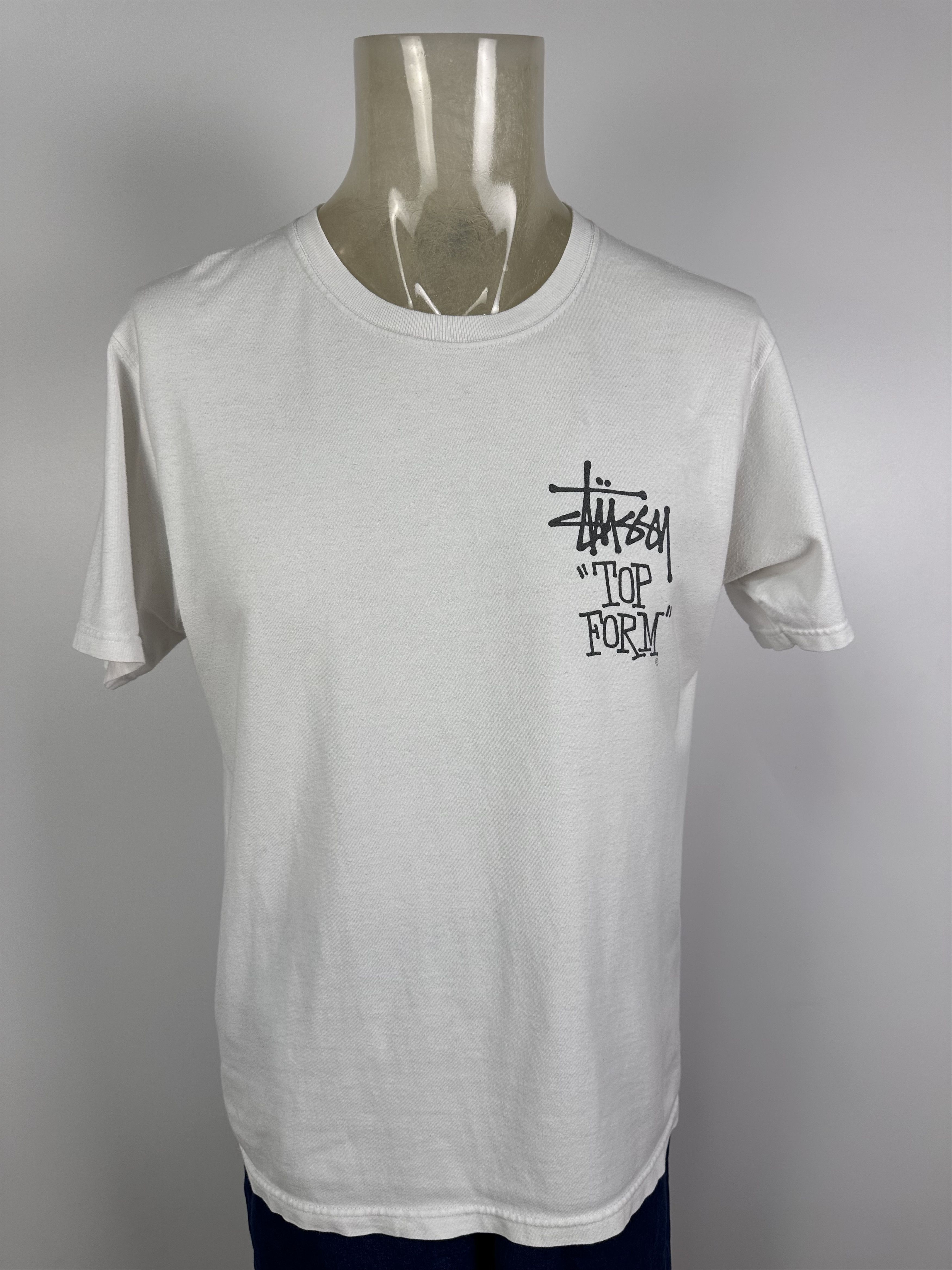 Stussy × Vintage Stussy Top Form Design Tee Shirt White Short Sleeve Size M Size US M / EU 48-50 / 2 - 1 Thumbnail