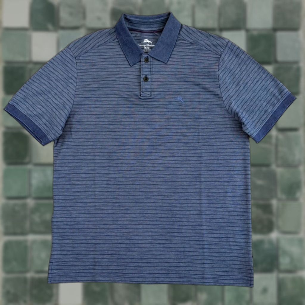 Tommy Bahama Tommy Bahama Performance Golf Polo Shirt Men M Blue Striped Embroidered Marlin Logo Polo Shirt Rose? No. Size US M / EU 48-50 / 2 - 1 Thumbnail