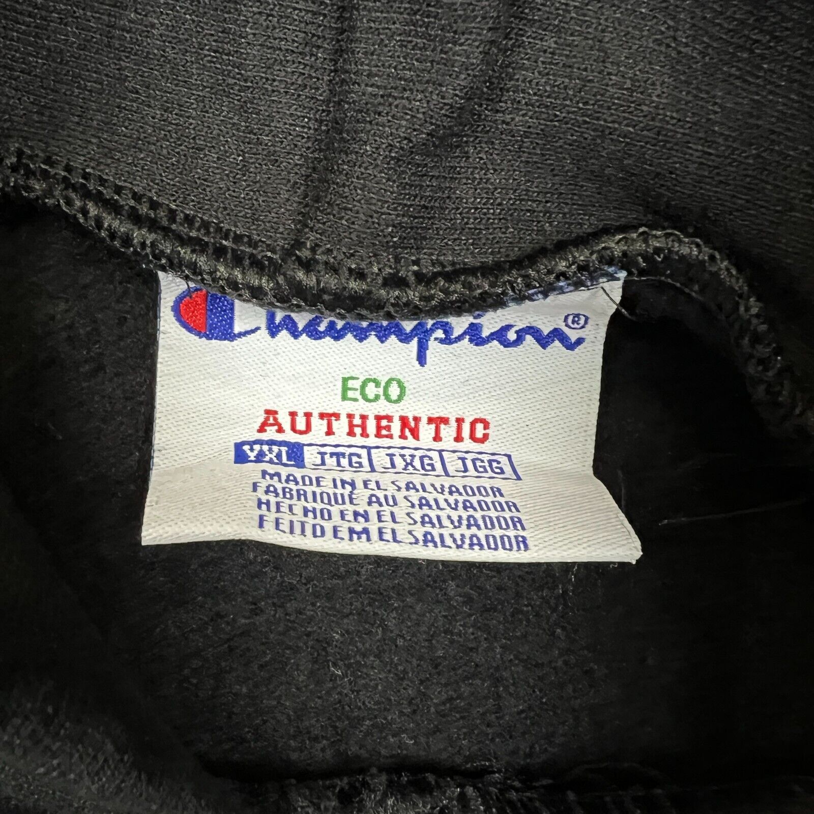 Champion × Vintage Champion Hoodie Medium Eco Script Pullover Hooded Sweatshirt Size US M / EU 48-50 / 2 - 6 Thumbnail