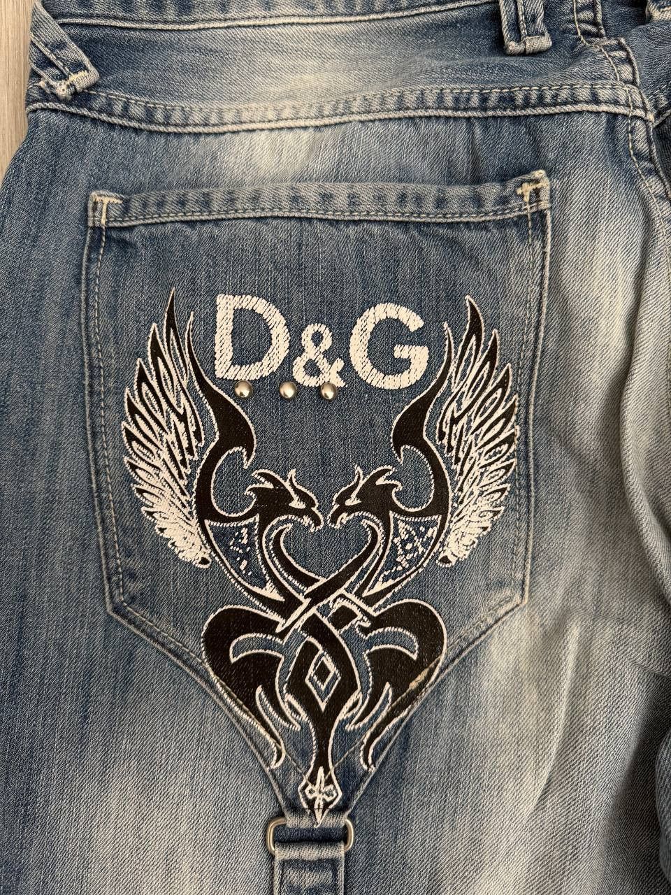 Dolce & Gabbana Dolce & Gabanna Jeans Big Logo Denim Jeans Size US 34 / EU 50 - 3 Thumbnail