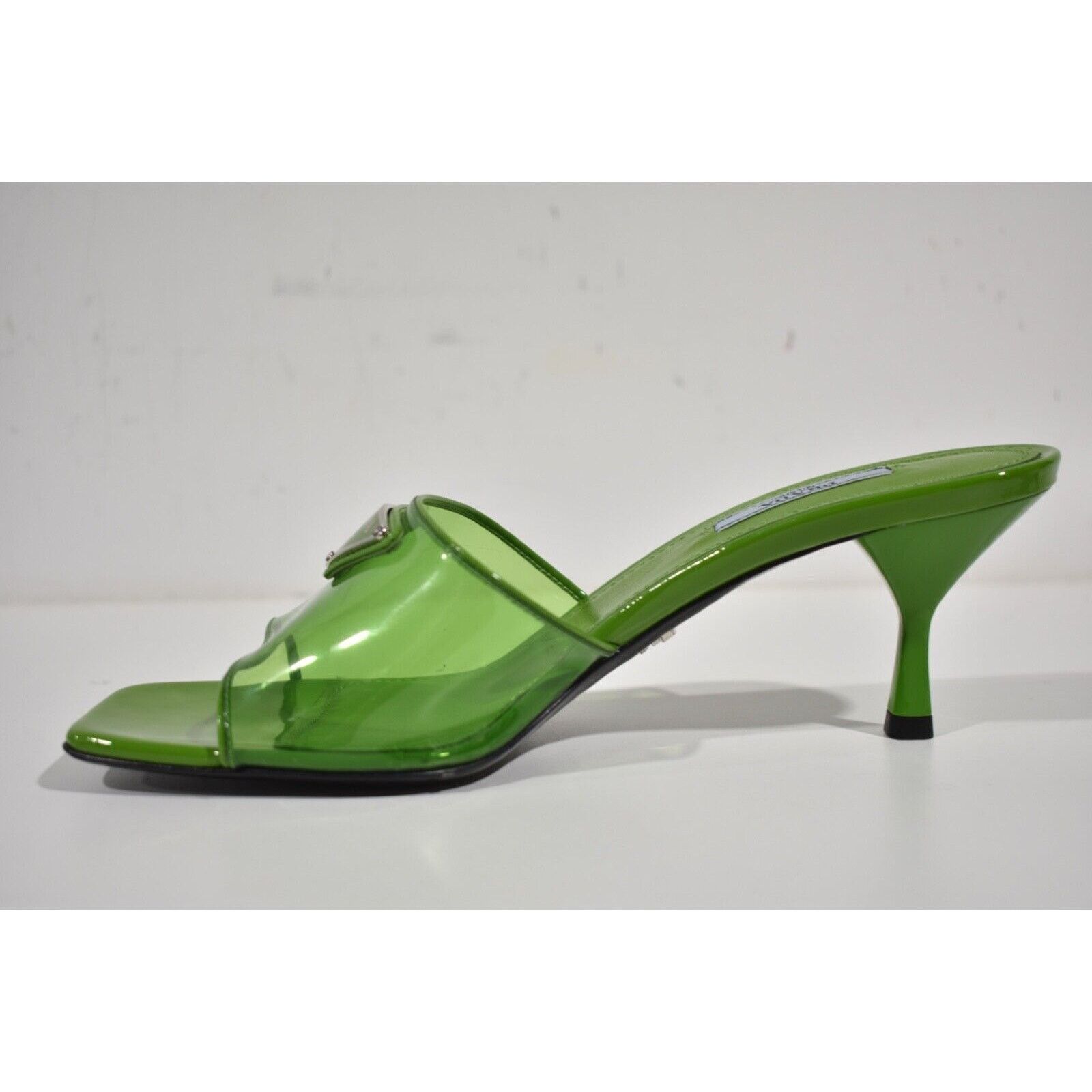 Prada Plexiglas PVC Leather Backless Sandal Mule Heel Pump 38.5 Size US 8.5 / IT 38.5 - 6 Thumbnail