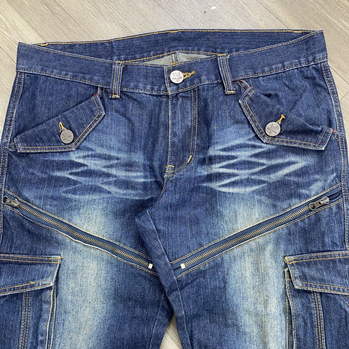 Japanese Brand 2000s Tornado Mart Lgb Goa Faded Bondage Flared Jeans Y2K Size US 32 / EU 48 - 6 Thumbnail