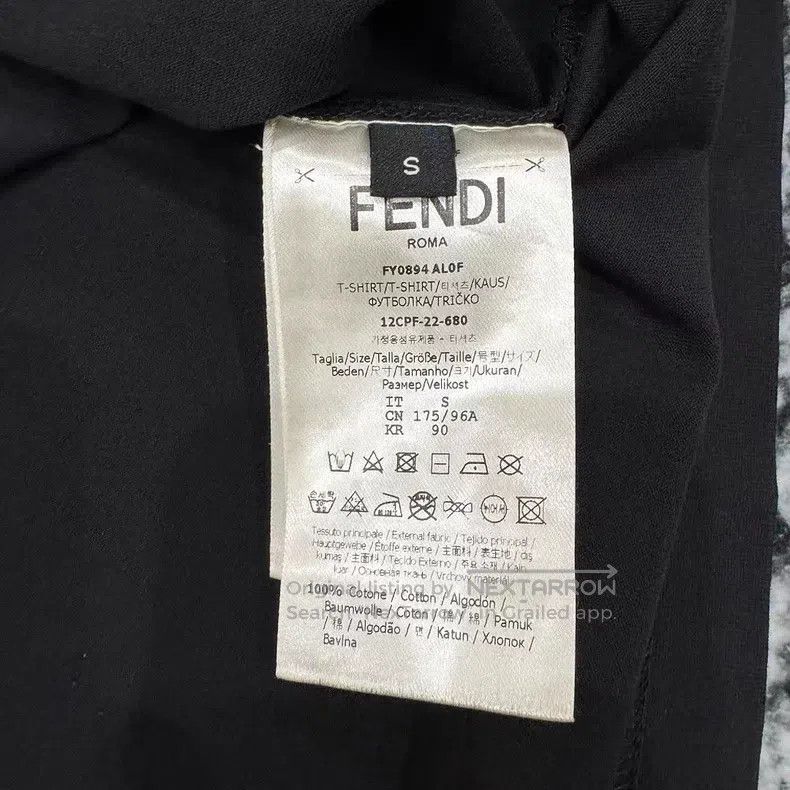 Fendi Fendi Black Chest Embroidered Logo Short Sleeve Size US S / EU 44-46 / 1 - 4 Thumbnail