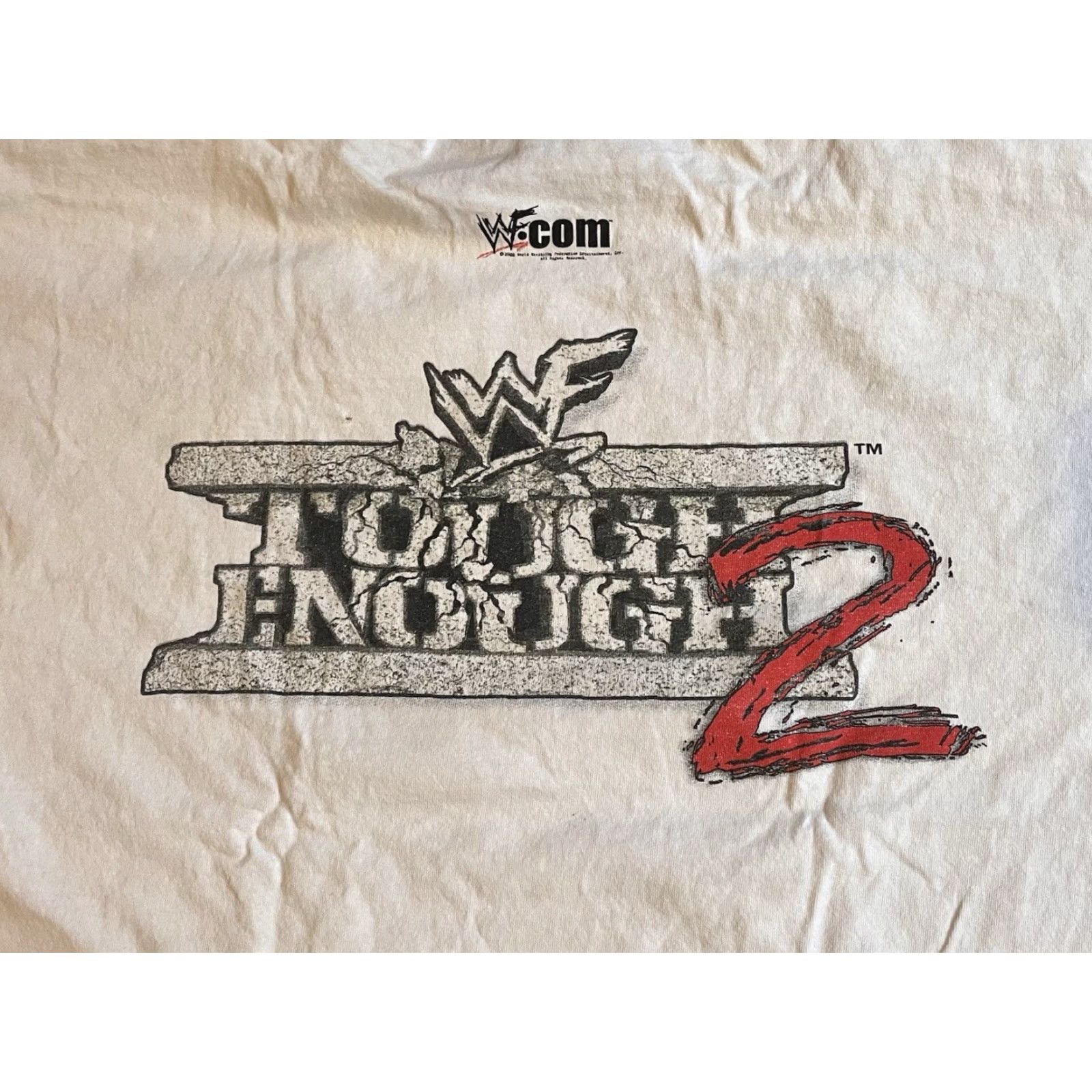Vintage VINTAGE WWE T-Shirt Men’s 2XL White 2002 Tough Enough 2 Graphic Print Back Singles Extra Sizable? Size US XXL / EU 58 / 5 - 7 Thumbnail