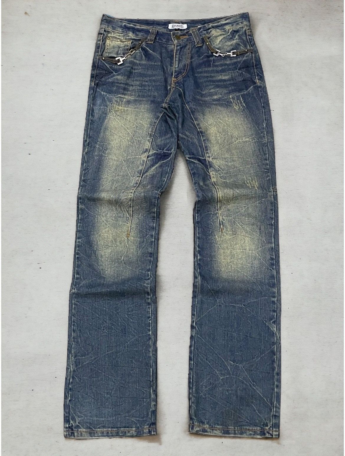 Hysteric Glamour × In The Attic × Japanese Brand In The Attic Japan Muddy Wash Honeycomb Embellished Jeans Size US 30 / EU 46 - 1 Thumbnail