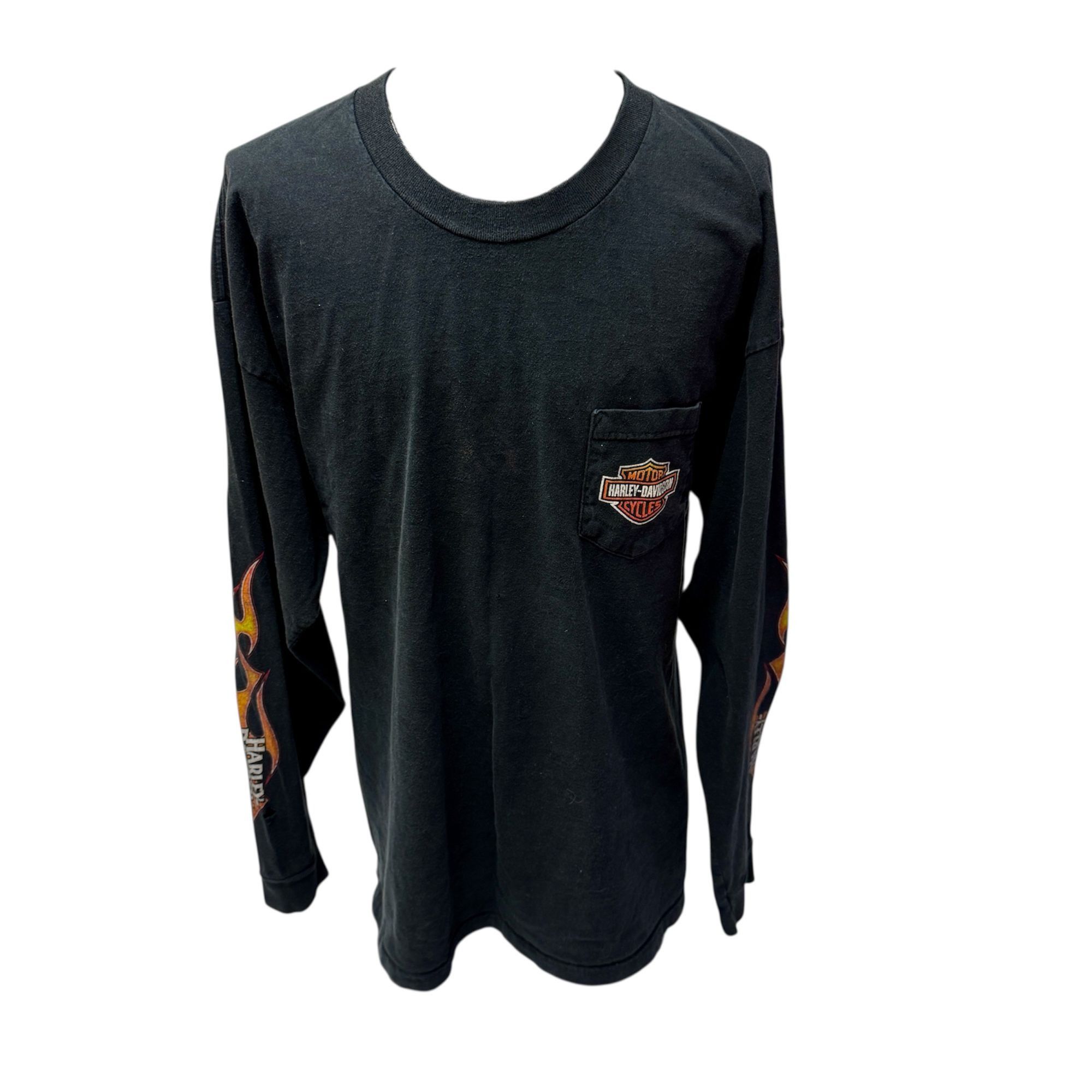 Harley Davidson Harley Davidson Corpus Christi Texas Long Sleeve FLAMES Tee Size US XXL / EU 58 / 5 - 5 Thumbnail