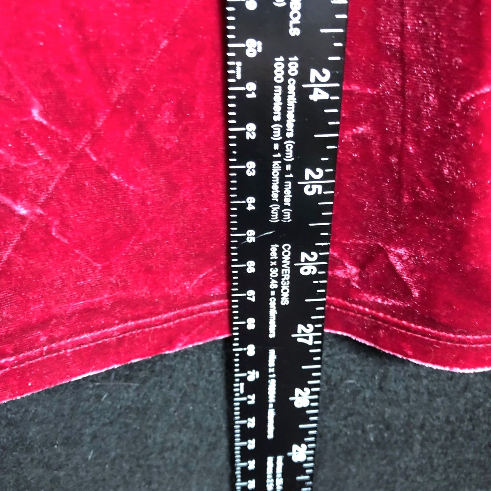 Loft LOFT Outlet Womens Blouse Red Velvet Crew Neck Short Sleeve Stretch M | Solid Polyester Spandex Size M / US 6-8 / IT 42-44 - 7 Thumbnail