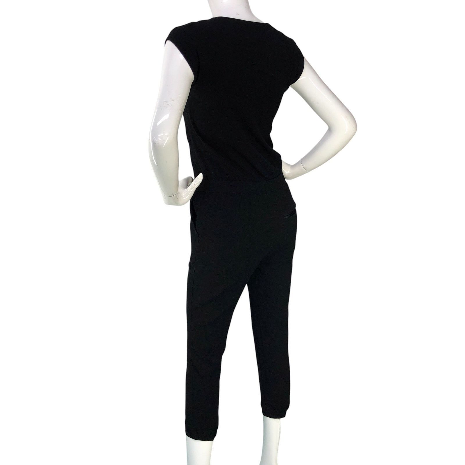 J.Crew J Crew Size 2P Jumpsuit Asymmetric Zip Viscose Crepe Cropped Size 26" / US 2 / IT 38 - 6 Thumbnail