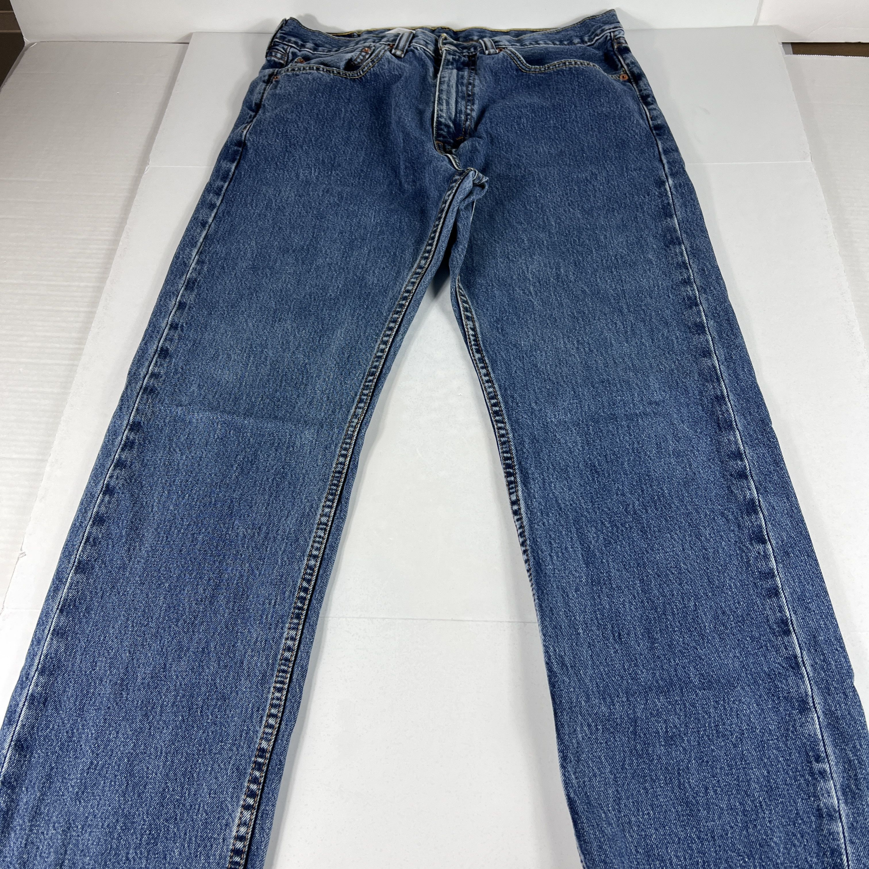 Levi's Levi's Jeans 505 Straight Leg Blue Faded Cotton Denim Size US 34 / EU 50 - 1 Thumbnail