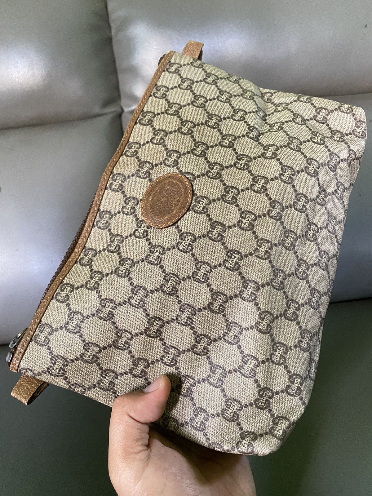 Gucci × Vintage GUCCI Plus Monogram Clutch Bag Size ONE SIZE - 11 Thumbnail