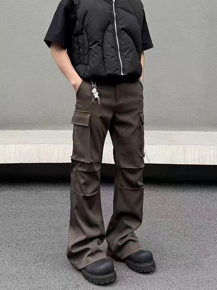 Japanese Brand × Vintage High Street Workwear Straight Micro-flare Pants Size US 34 / EU 50 - 2 Thumbnail