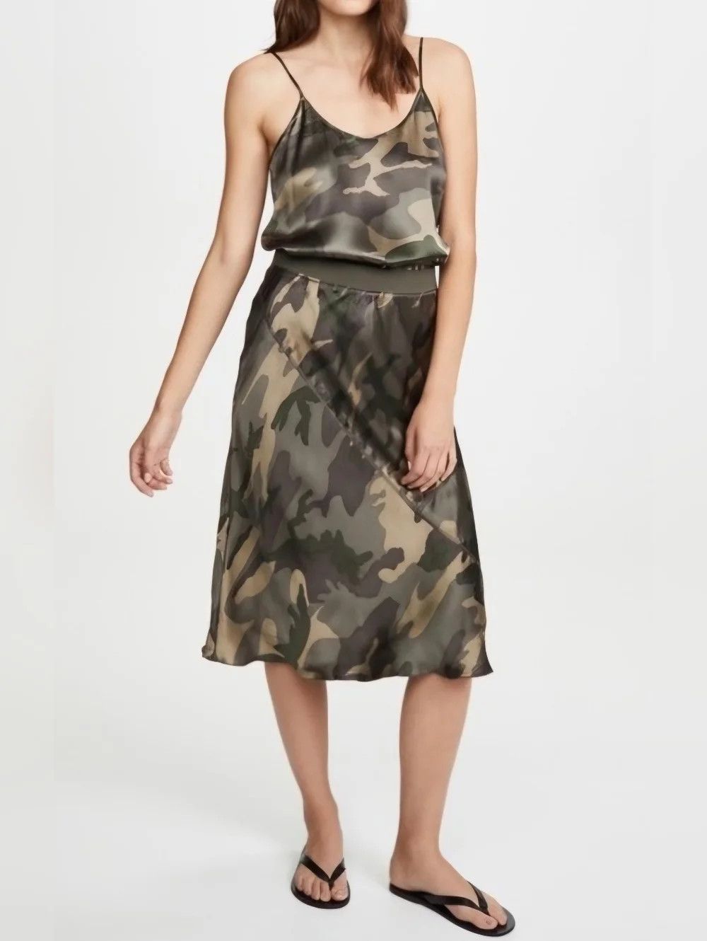 ATM Anthony Thomas Melillo REVOLVE ATM Jungle Camo Silk Cami Gift Party Spring Summer Size S / US 4 / IT 40 - 5 Thumbnail