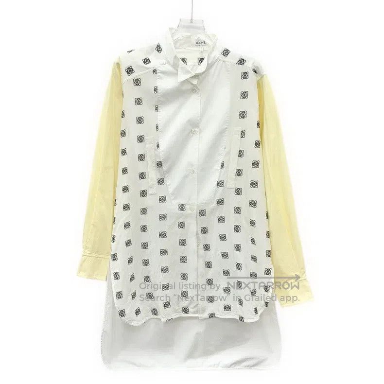 Loewe Loewe Multicolor Logo Printed Cotton Shirt Dress Size XS / US 0-2 / IT 36-38 - 1 Thumbnail