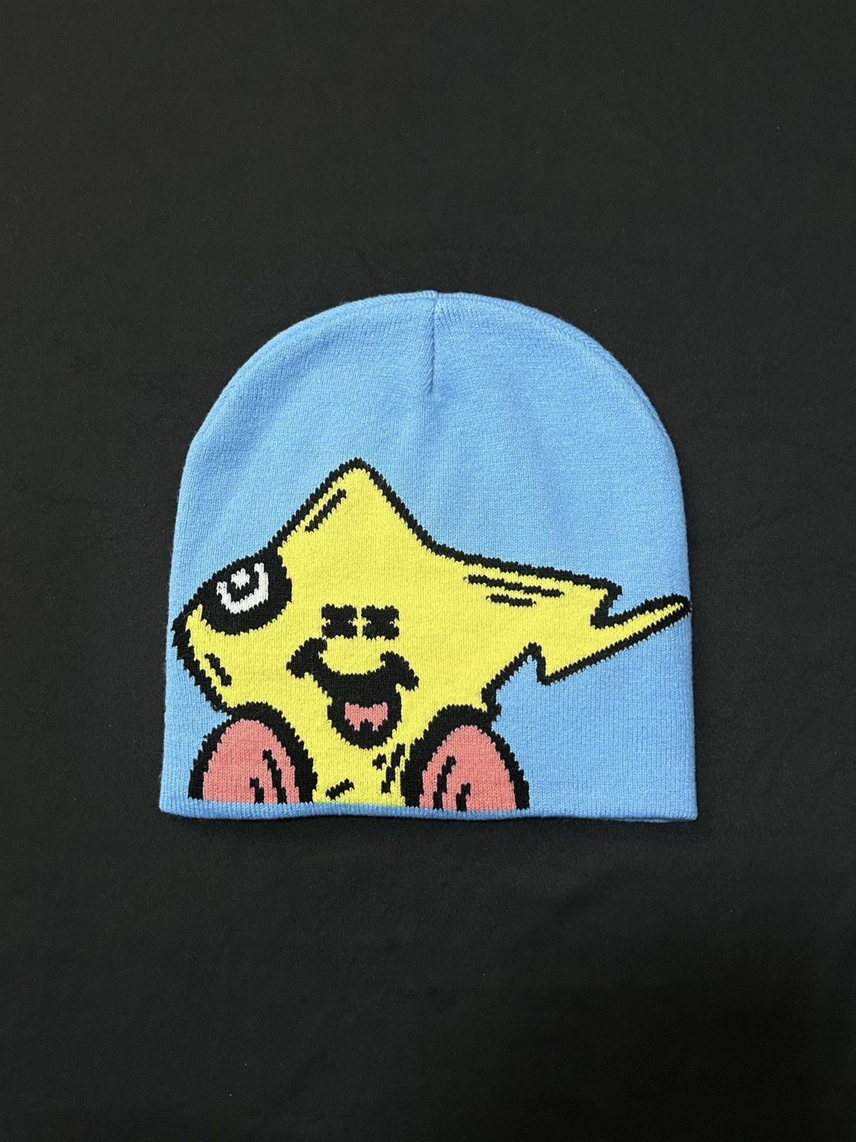 Japanese Brand Rare Shoot for Your Dreams Star Graphic No Cuff Knit Beanie Size ONE SIZE - 1 Thumbnail