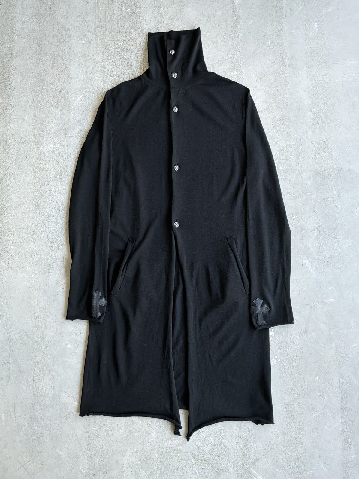 Chrome Hearts Vintage Chrome - Cross Patch Wool Turtle Neck Button Dress Size ONE SIZE - 1 Thumbnail