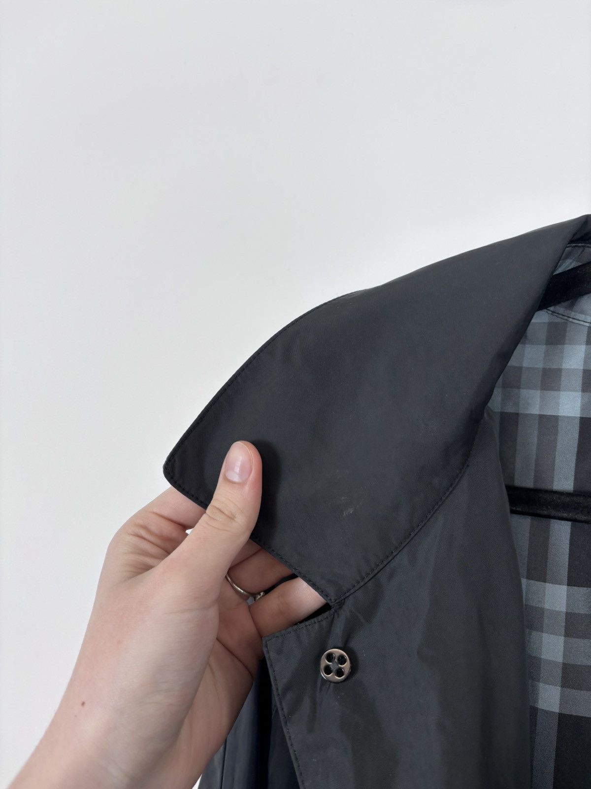 Burberry Burberry London Men’s Black Trench Coat Nova Check Lined Size US XL / EU 56 / 4 - 14 Thumbnail