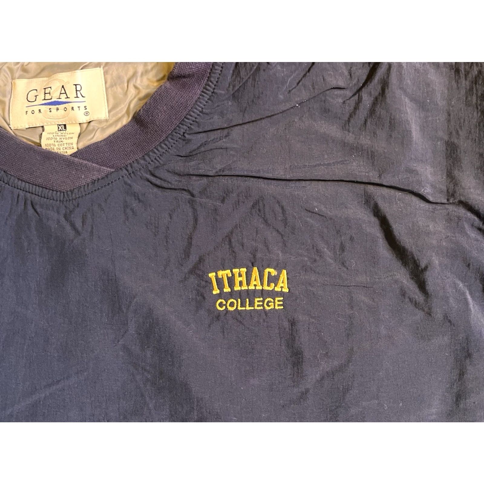 Vintage VINTAGE Gear for Sports Ithaca College Pullover Windbreaker Jacket XL Blue 90s Men Size US XL / EU 56 / 4 - 3 Thumbnail
